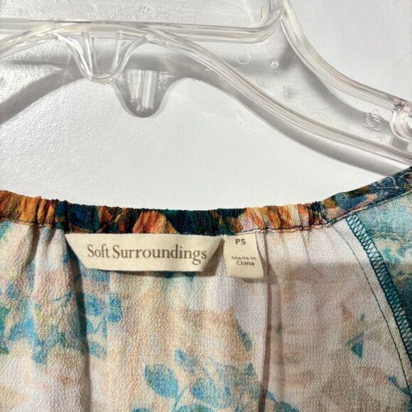 Soft Surroundings Small P Dakota Maxi Dress Floral Button Front Boho Cottage - Picture 4 of 8